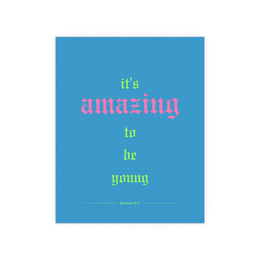 Romance Blue poster by Fontaines DC from Glow On Prints, showcasing band artwork with vibrant blue tones and artistic design.