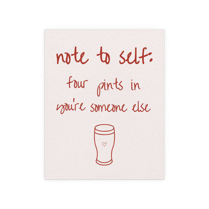 Olivia Dean "Note To Self" poster by Glow On Prints, featuring a stylish printed design for wall decor.