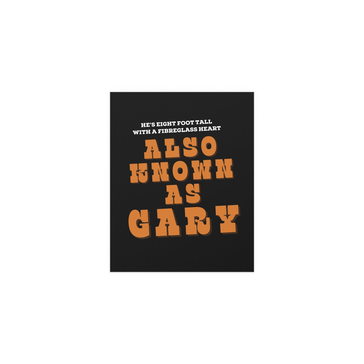 Black and orange "Blossoms - Gary" poster by Glow On Prints, featuring vibrant floral artwork on paper.