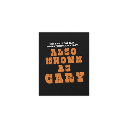 Black and orange "Blossoms - Gary" poster by Glow On Prints, featuring vibrant floral artwork on paper.