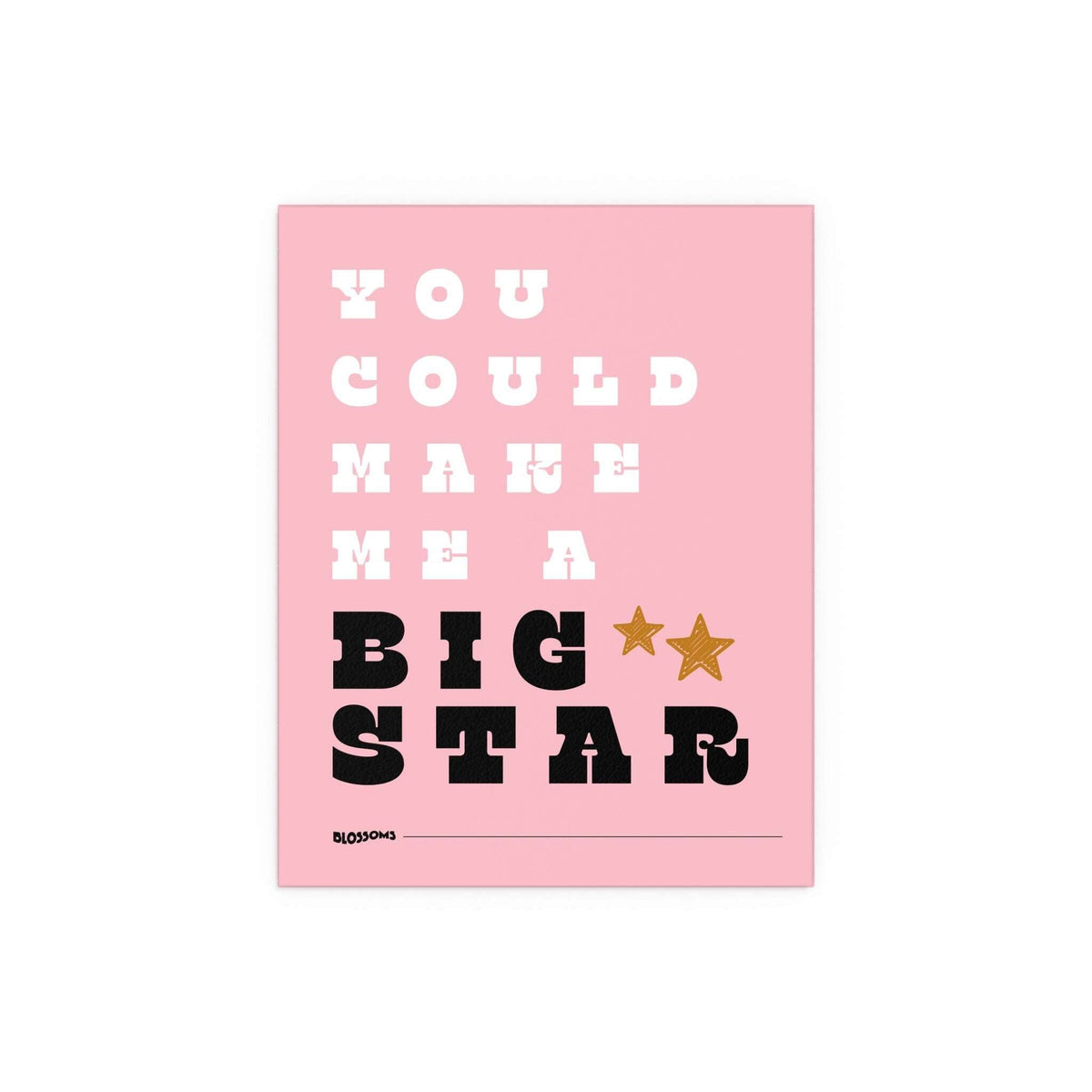 Pink, white, and black Blossom - Big Star poster by Glow On Prints featuring vibrant floral artwork on a smooth paper surface.
