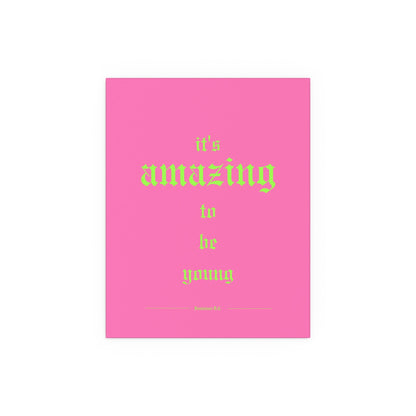 Pink Fontaines DC "It's Amazing To Be Young" poster by Glow On Prints, featuring band artwork on high-quality paper.