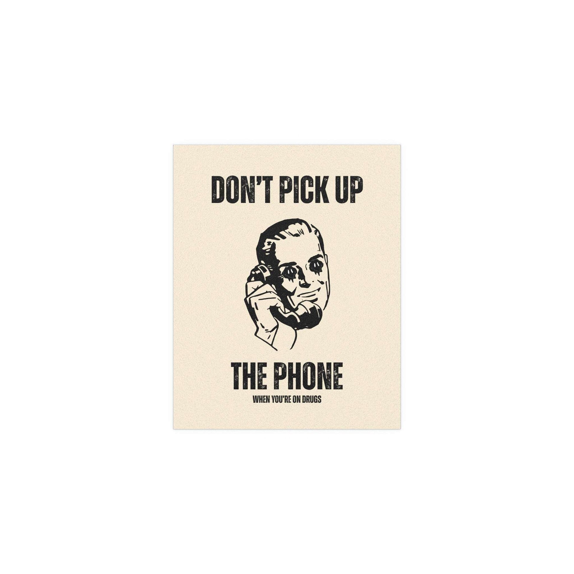 Military Gun "Don't Pick Up The Phone" poster by Glow On Prints, featuring bold graphic design and striking typography.