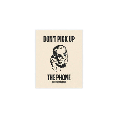 Military Gun "Don't Pick Up The Phone" poster by Glow On Prints, featuring bold graphic design and striking typography.