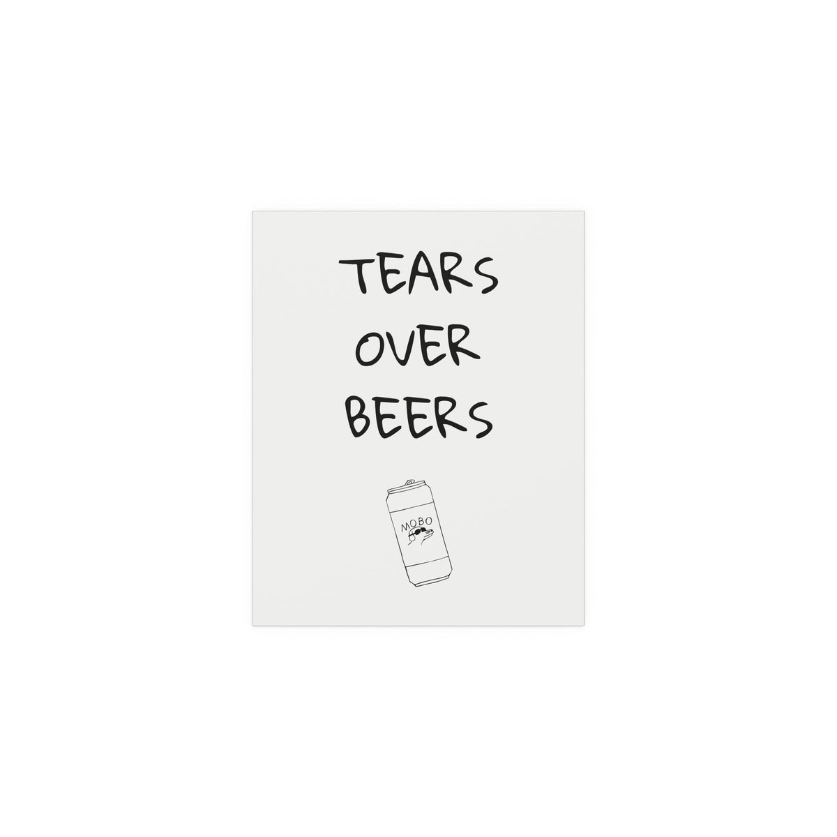 Modern baseball poster featuring Tears Over Beers artwork by Glow On Prints, with vibrant colors and baseball-themed design.