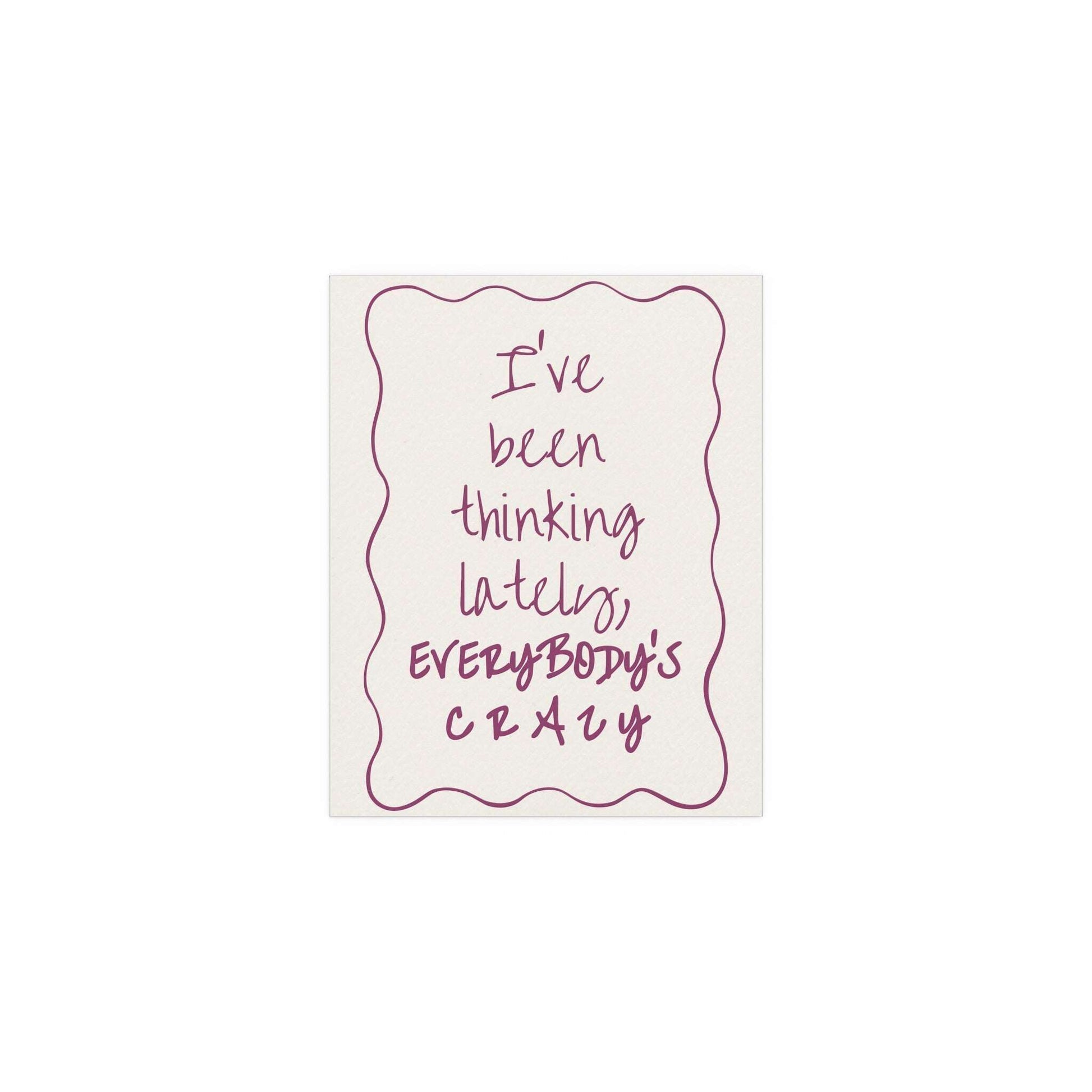 Purple Olivia Dean "Everybody's Crazy" poster by Glow On Prints, featuring vibrant artwork and bold typography.
