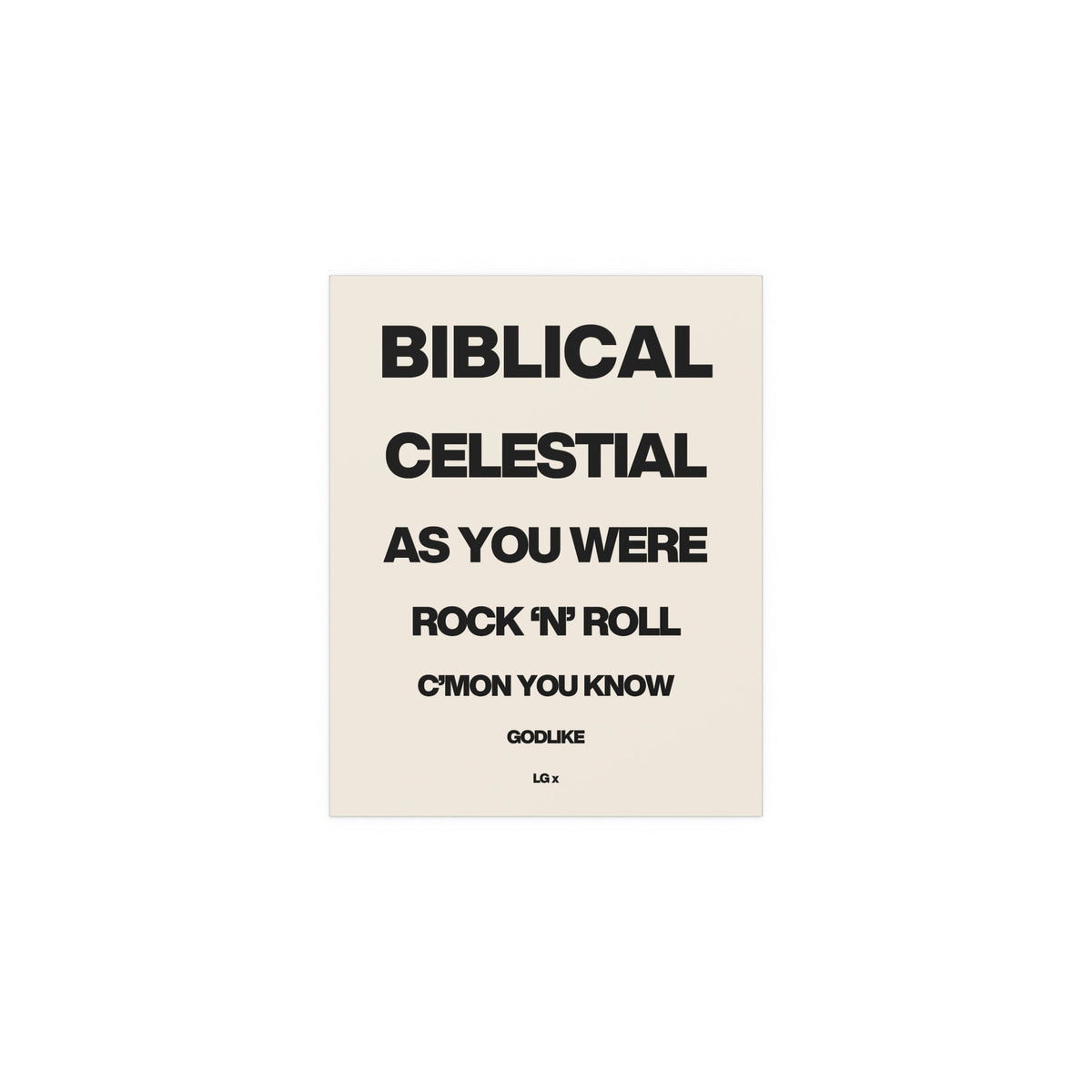 Glow On Prints Liam Gallagher Quotes poster featuring bold typography on a white background for wall decor.