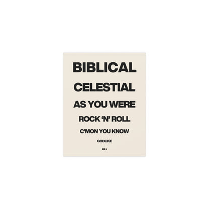 Glow On Prints Liam Gallagher Quotes poster featuring bold typography on a white background for wall decor.