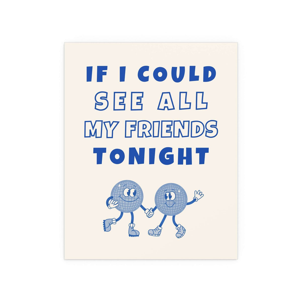LCD Soundsystem "All My Friends" poster by Glow On Prints, featuring vibrant music-inspired artwork on high-quality paper.