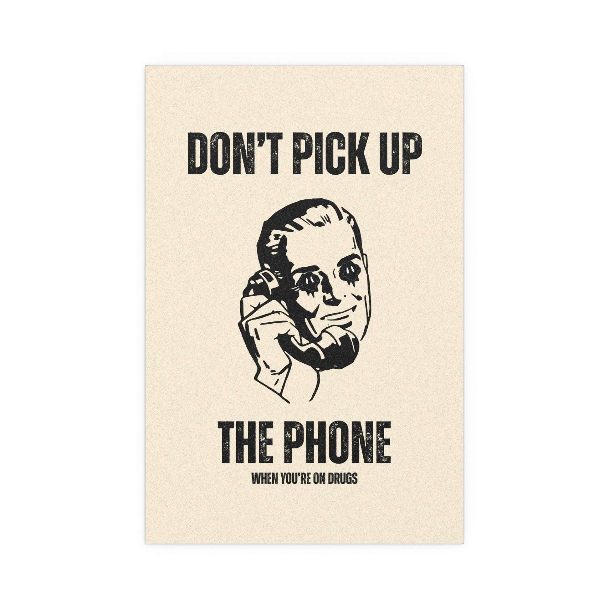 Military Gun "Don't Pick Up The Phone" poster by Glow On Prints featuring bold design and striking artwork.