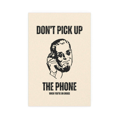 Military Gun "Don't Pick Up The Phone" poster by Glow On Prints featuring bold design and striking artwork.