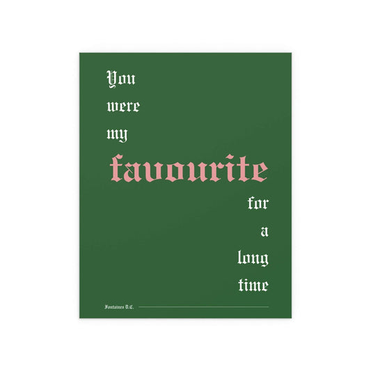 Green Fontaines DC Favourite poster by Glow On Prints featuring band artwork on high-quality paper.