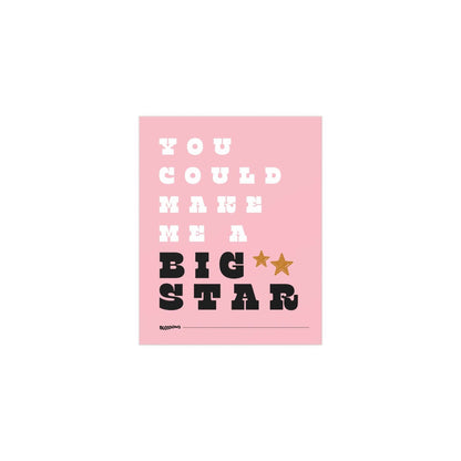 Pink, white, and black Blossoms - Big Star poster by Glow On Prints featuring vibrant floral artwork on paper.