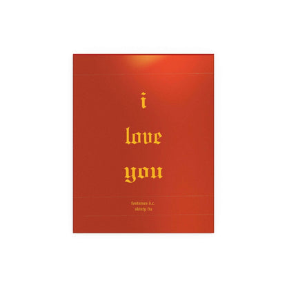 Glow On Prints poster of Fontaines DC "I Love You" featuring band artwork on paper, ready for framing or display.