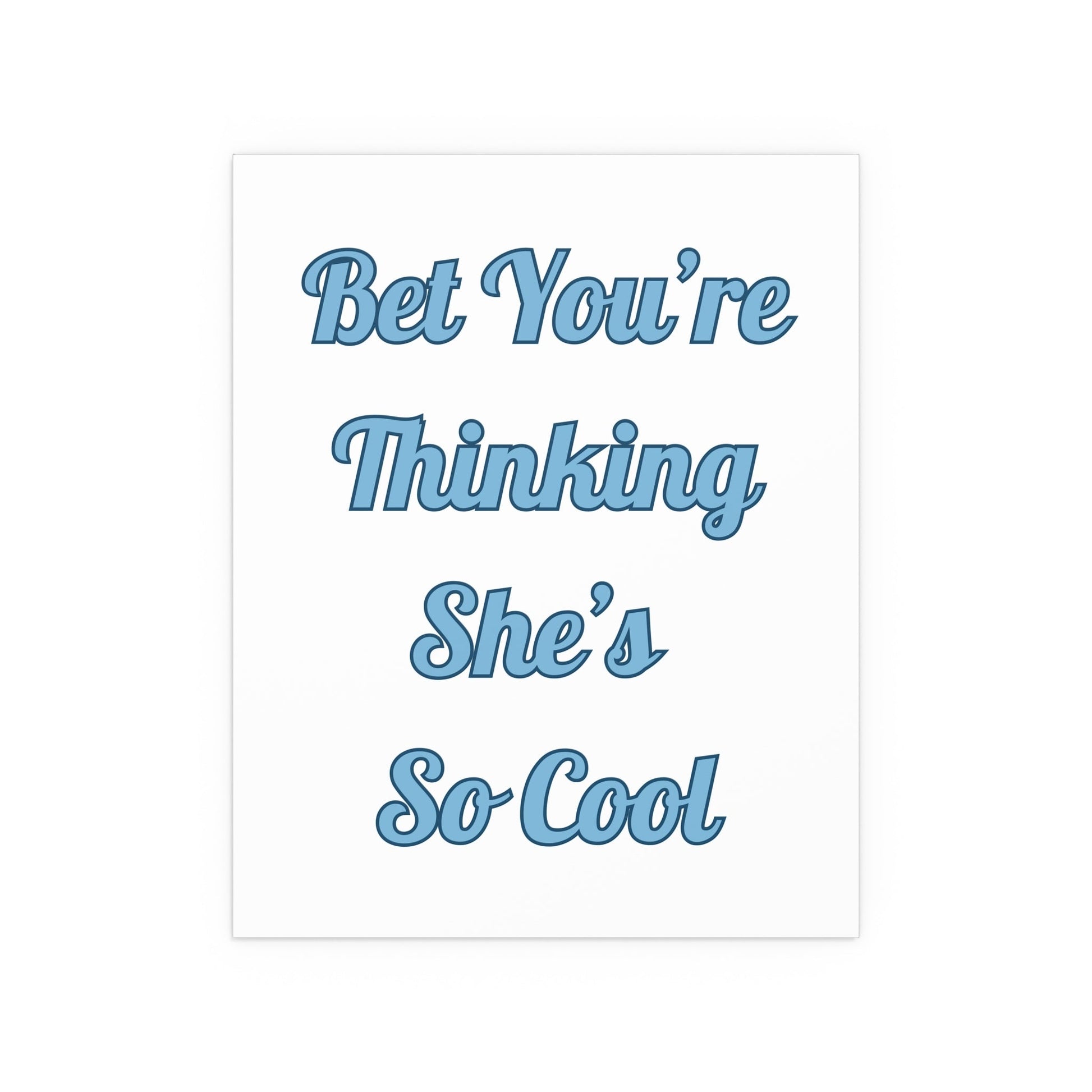 White and blue poster of Gracie Abrams titled "That's So True" by Glow On Prints, featuring a vibrant music-inspired design.