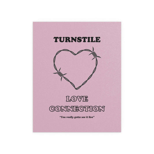 Glow On Prints TLC turnstile poster featuring a sleek design, perfect for wall decor with vibrant, eye-catching visuals.