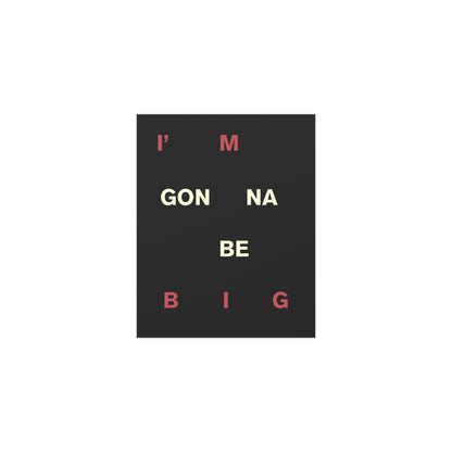 Colorful poster of Fontaines DC band titled "Big" by Glow On Prints, featuring vibrant artwork and bold typography.