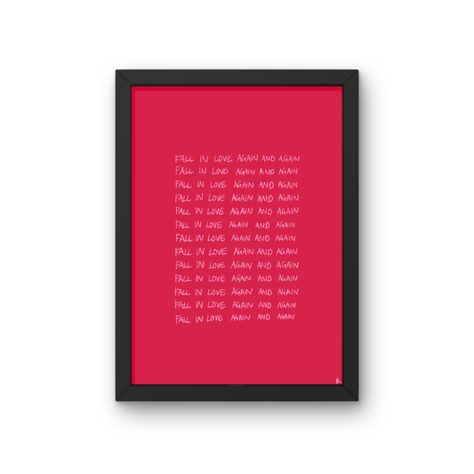 Romantic red music print featuring Charli XCX from Peak Prints, perfect for fans of pop and contemporary music art.