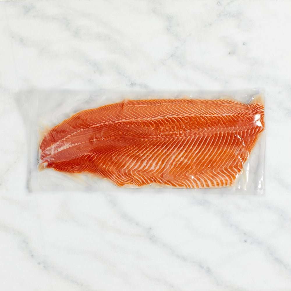 fresh rainbow trout fillet