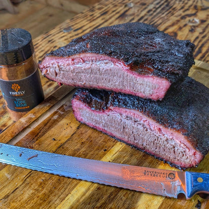 FireFly Barbecue BBQ Legend gift box with three beefy BBQ rubs in a colorful bundle for grilling and smoking enthusiasts.