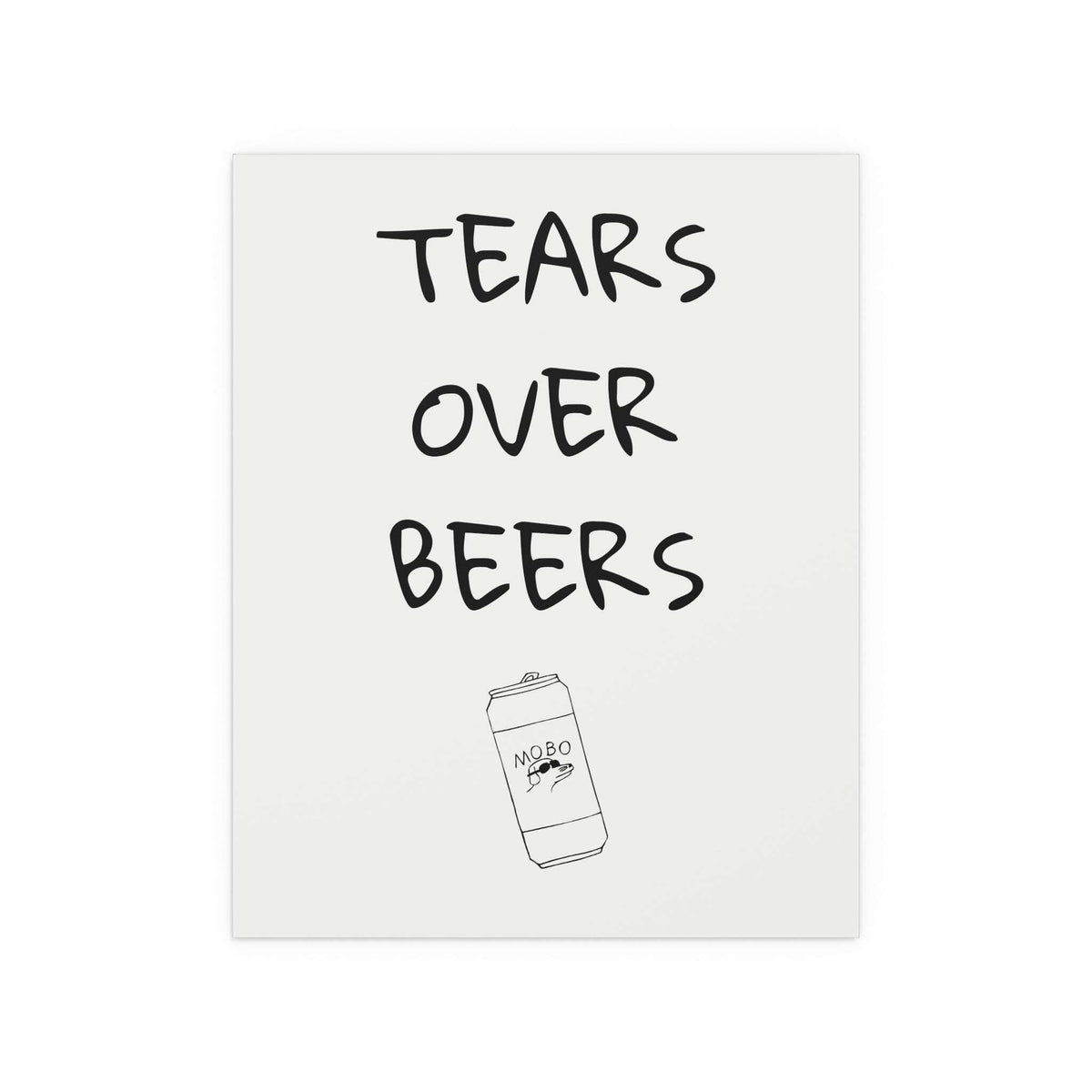 Modern baseball poster featuring Tears Over Beers print, with vibrant colors and detailed artwork, ideal for sports fans.