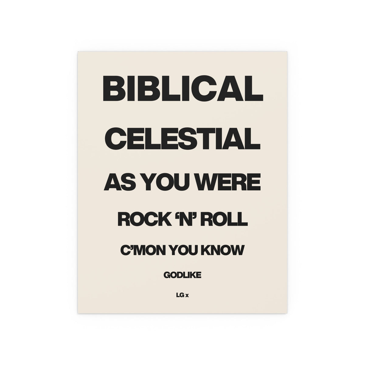Liam Gallagher quotes poster by Glow On Prints, featuring a stylish print with iconic lyrics and imagery of the singer.