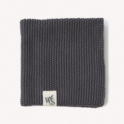 Two organic cotton dishcloths from Wild And Stone, soft and absorbent kitchen cloths for cleaning and dishwashing.
