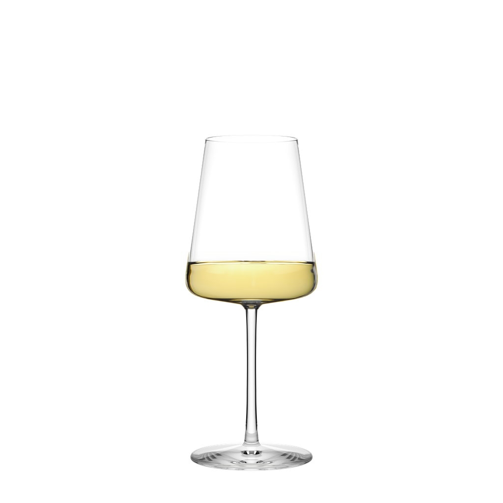 Set of six Stolzle Power White Wine Glasses, 400ml capacity, clear glassware for elegant wine serving from Glassware UK.