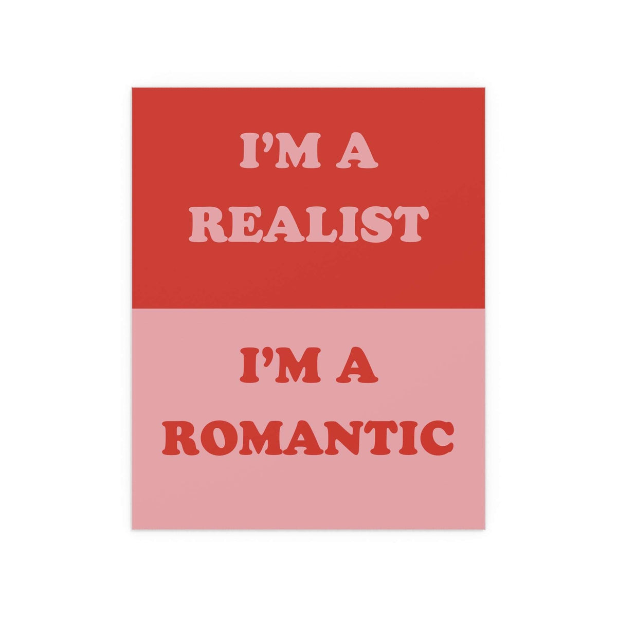 Glow On Prints poster featuring The Cribs "I'm a Realist" print with bold typography on a white background.