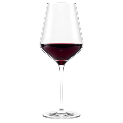 Set of six Stolzle Lausitz Quatrophil red wine glasses, 570ml capacity, elegant glassware for wine serving from Glassware UK.