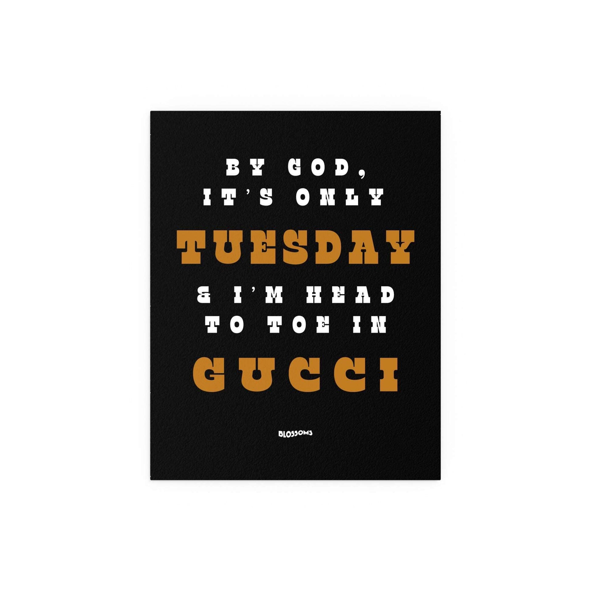 Black, white, and orange poster titled "I Like Your Look" by Glow On Prints, featuring a vibrant floral blossom design.