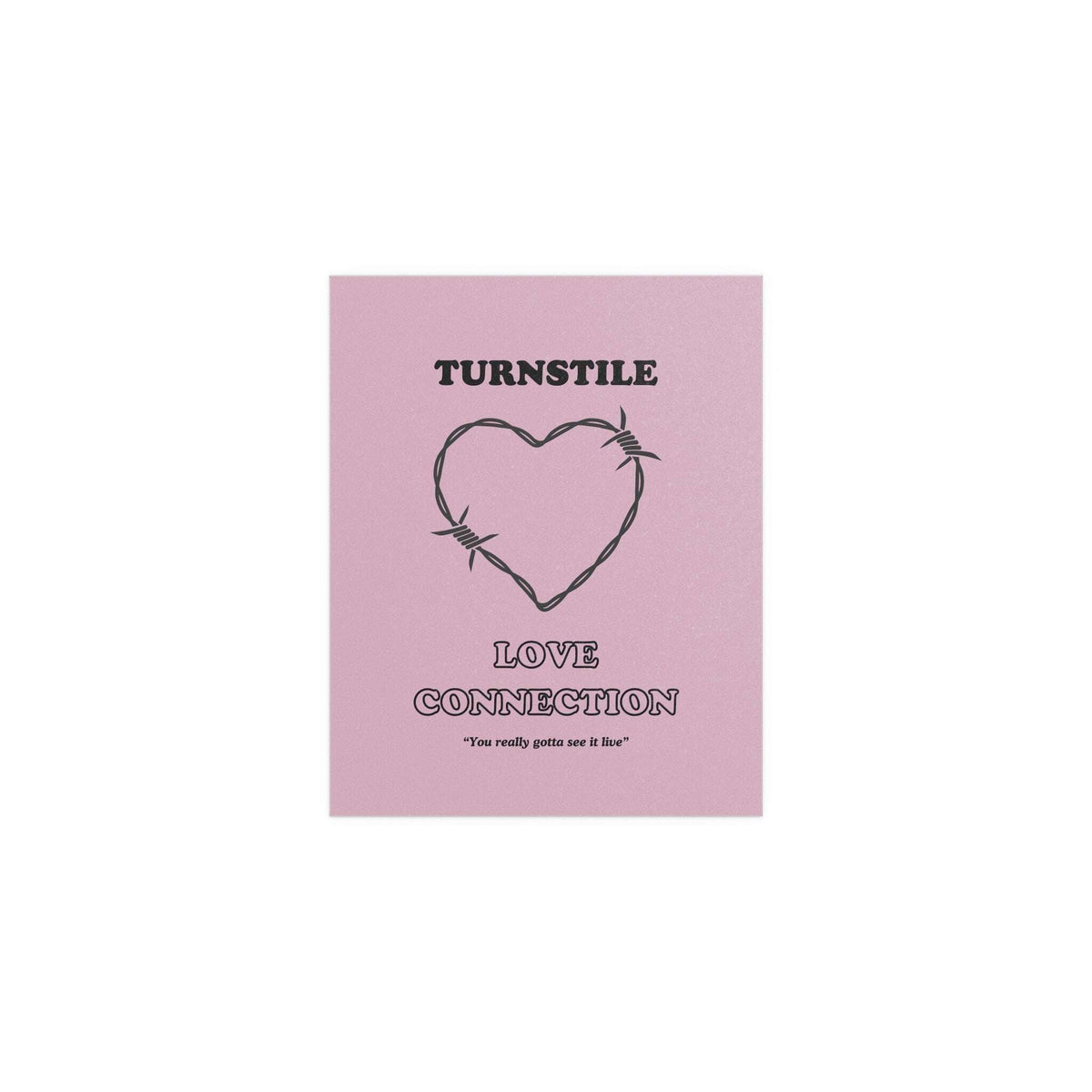 Glow On Prints TLC turnstile poster featuring a modern, stylish design suitable for home or office decor.