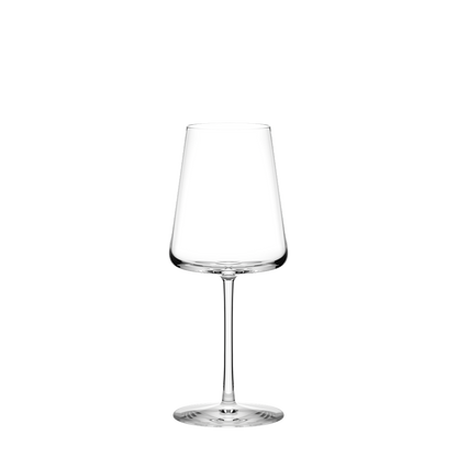 Set of six Stolzle Power White Wine Glasses, 400ml capacity, clear glassware with elegant stems for serving white wine.