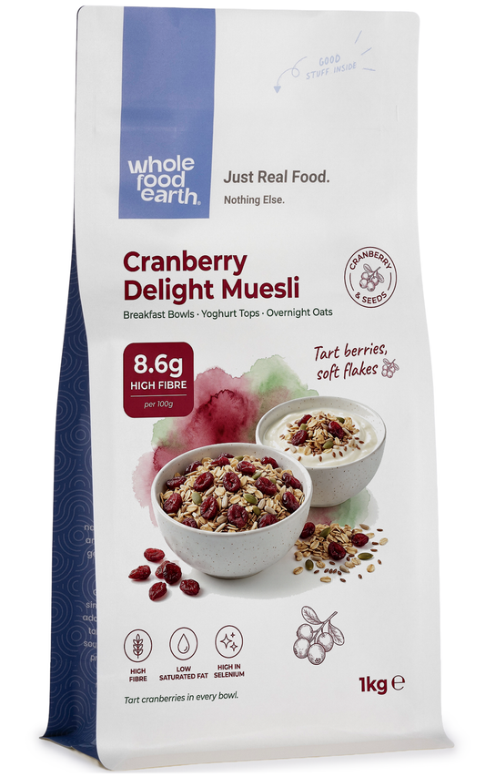 Cranberry Delight Muesli - A Blend of Flakes with Cranberries & Seeds