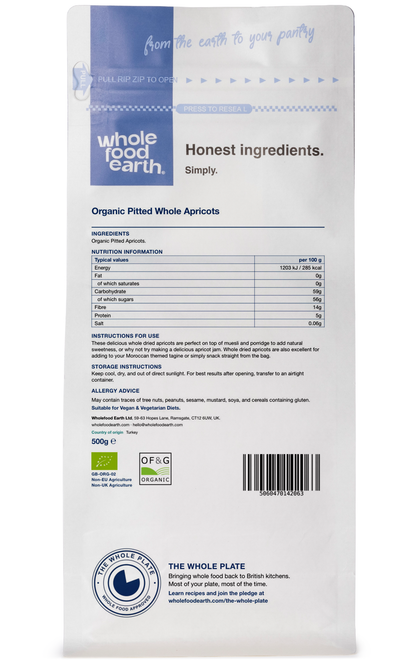 Organic Pitted Whole Apricots