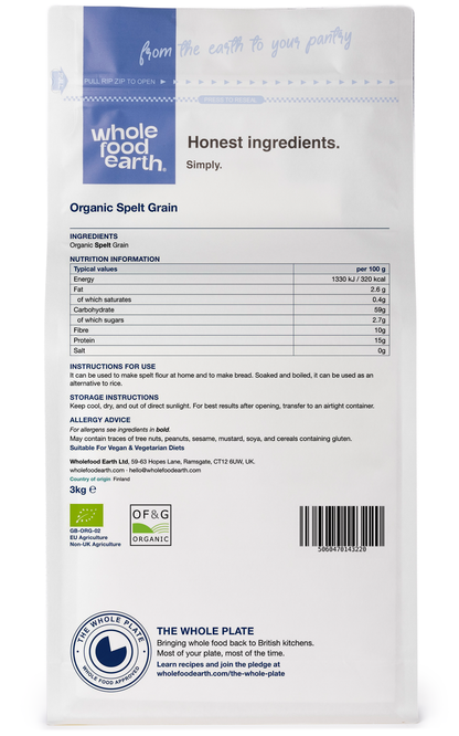 Organic Spelt Grain - Serious Grains