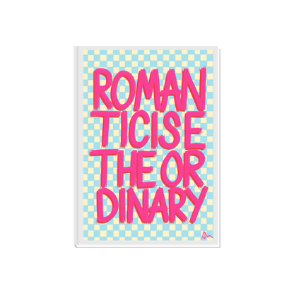 Pink and blue typographic poster by Peak Prints featuring a romantic, maximalist design with the phrase "Relatable."