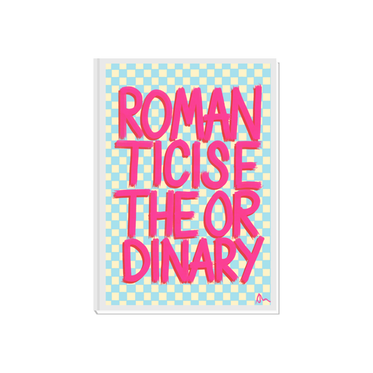 Pink and blue typographic poster by Peak Prints featuring a romantic, maximalist design with the phrase "Relatable."