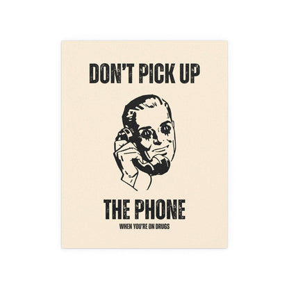 Military Gun "Don't Pick Up The Phone" poster by Glow On Prints featuring bold graphic design on paper.