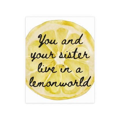 Yellow Lemonworld poster by The National, featuring vibrant lemon imagery, from Glow On Prints.