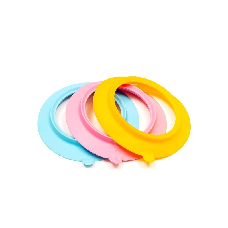 Baby Bamboo Weaning Bowl Set by Wild And Stone, sunshine-themed baby bowl with colorful design and silicone suction base.
