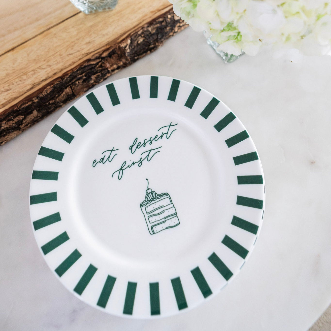 Set of six Avalon Home UK bone china plates with elegant white design, perfect for dining and serving.