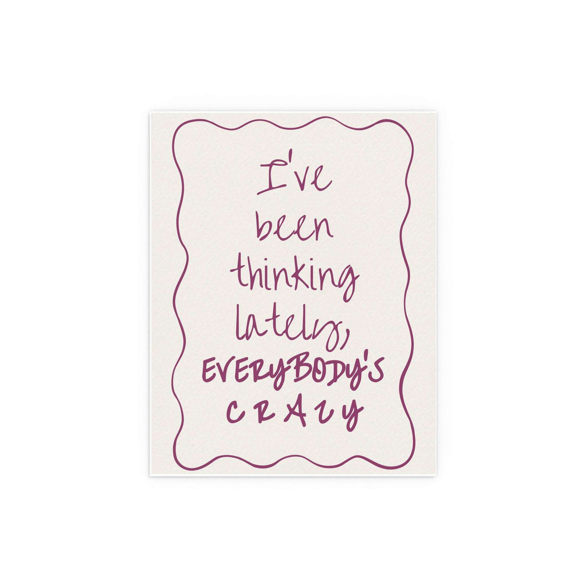 Purple Olivia Dean "Everybody's Crazy" poster by Glow On Prints featuring vibrant artwork, perfect for music and art enthusiasts.