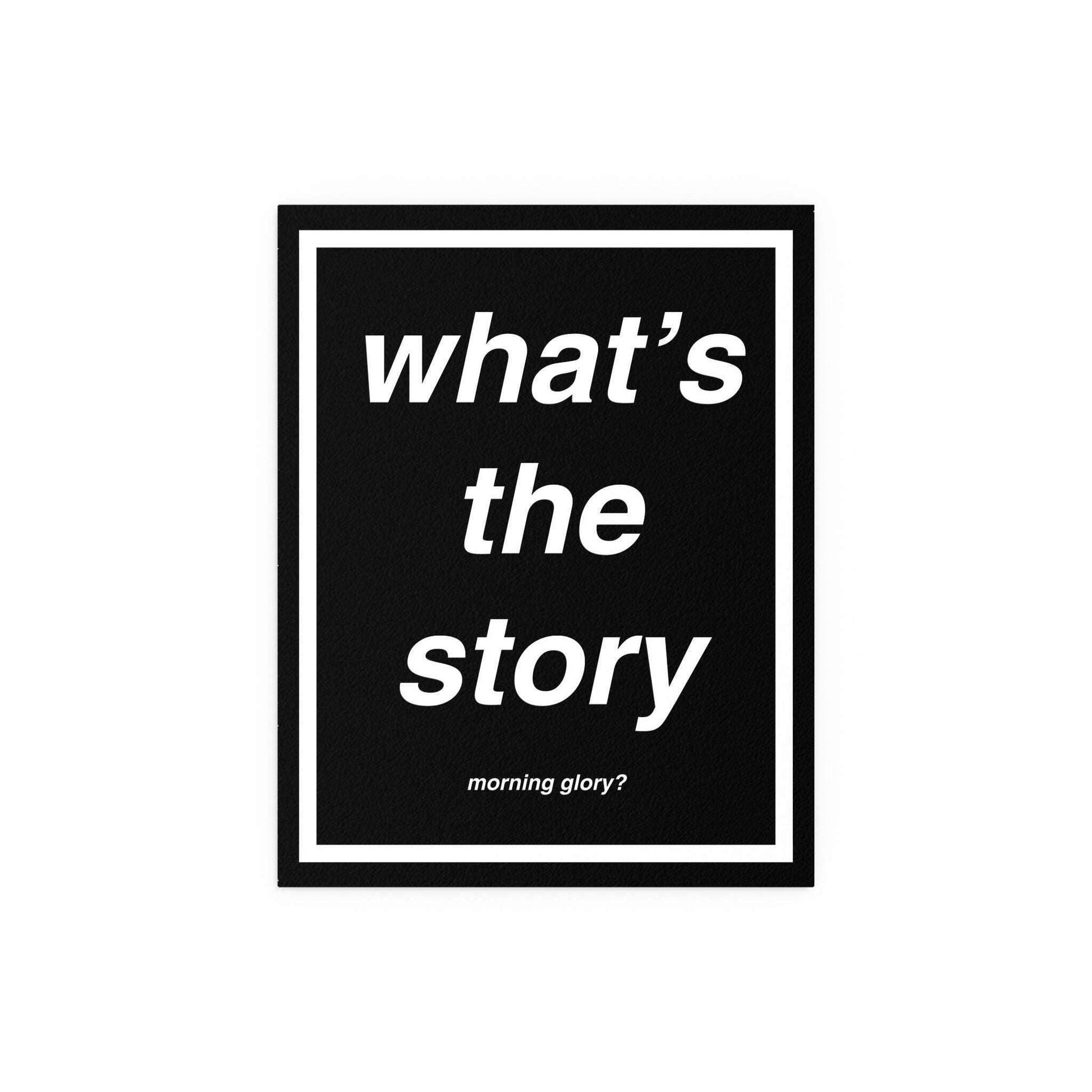 Oasis What's the Story Morning Glory poster by Glow On Prints featuring vibrant album cover art on paper.