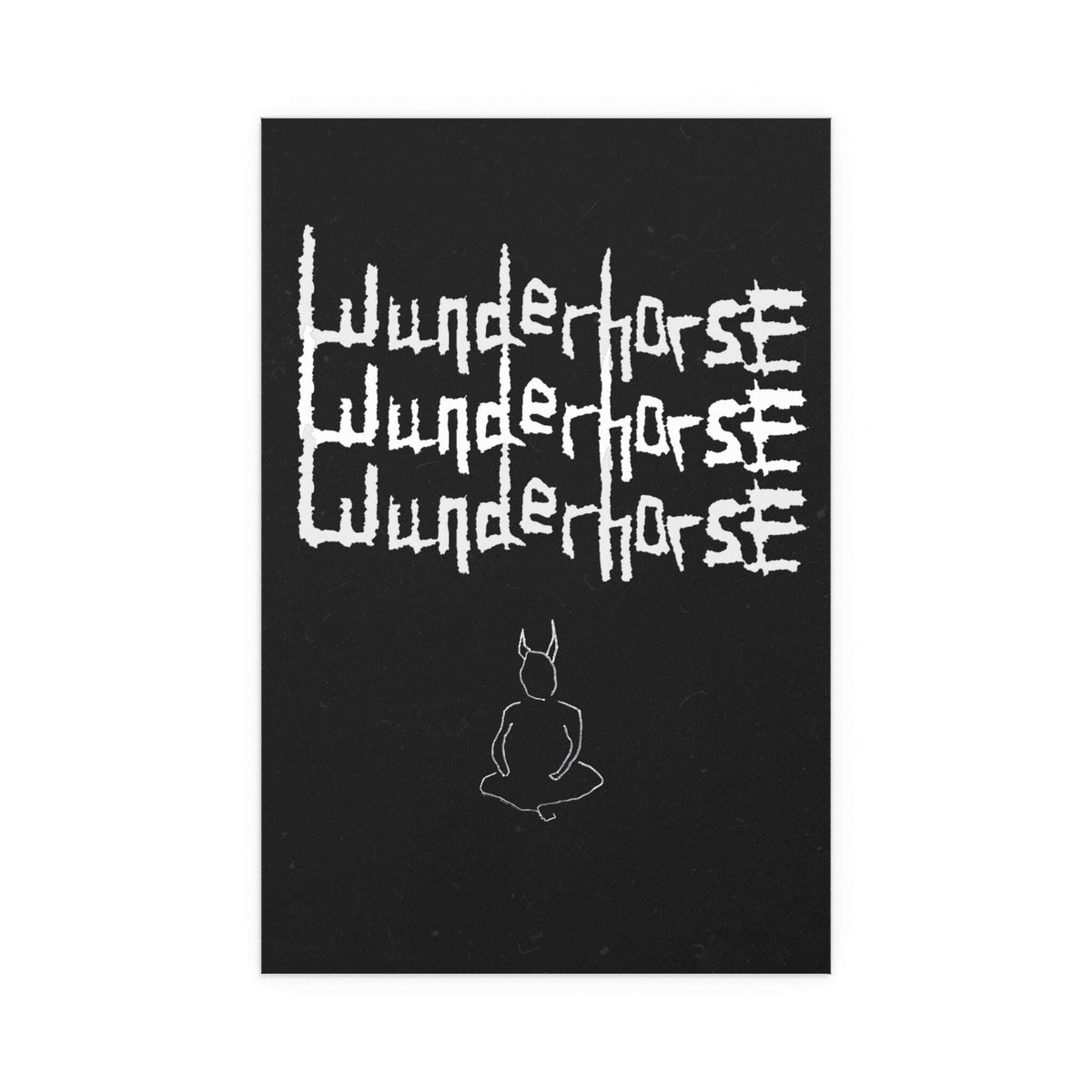 Glow On Prints Wunderhorse devil print poster featuring a vibrant, detailed devil design on high-quality paper.