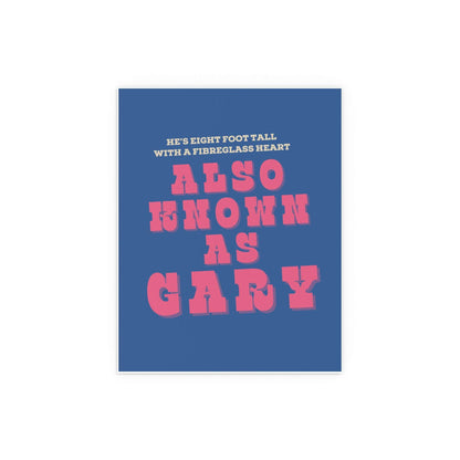 Colorful Blossoms Gary poster featuring blue and pink floral artwork by Glow On Prints, suitable for wall decor.
