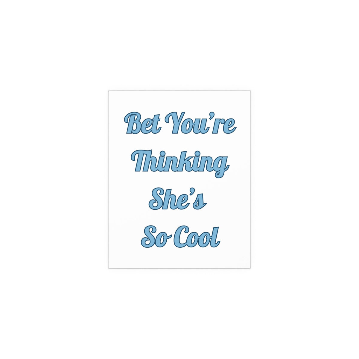 White and blue poster of Gracie Abrams' "That's So True" by Glow On Prints, featuring vibrant artwork and bold typography.