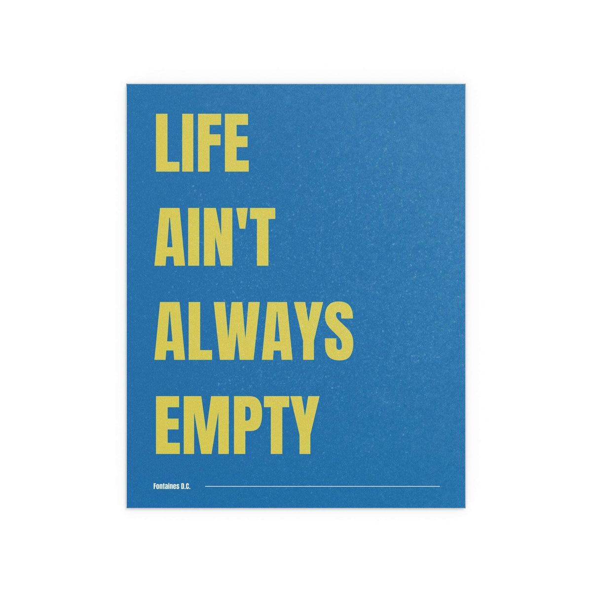 Fontaines DC "A Hero's Death" poster by Glow On Prints, featuring bold typography and artwork on high-quality print paper.
