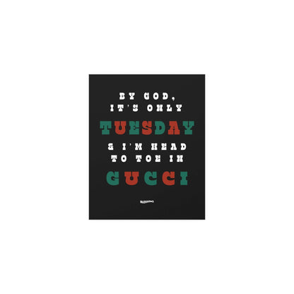 Black, green, and red Blossom poster titled "I Like Your Look" by Glow On Prints, featuring vibrant floral artwork.
