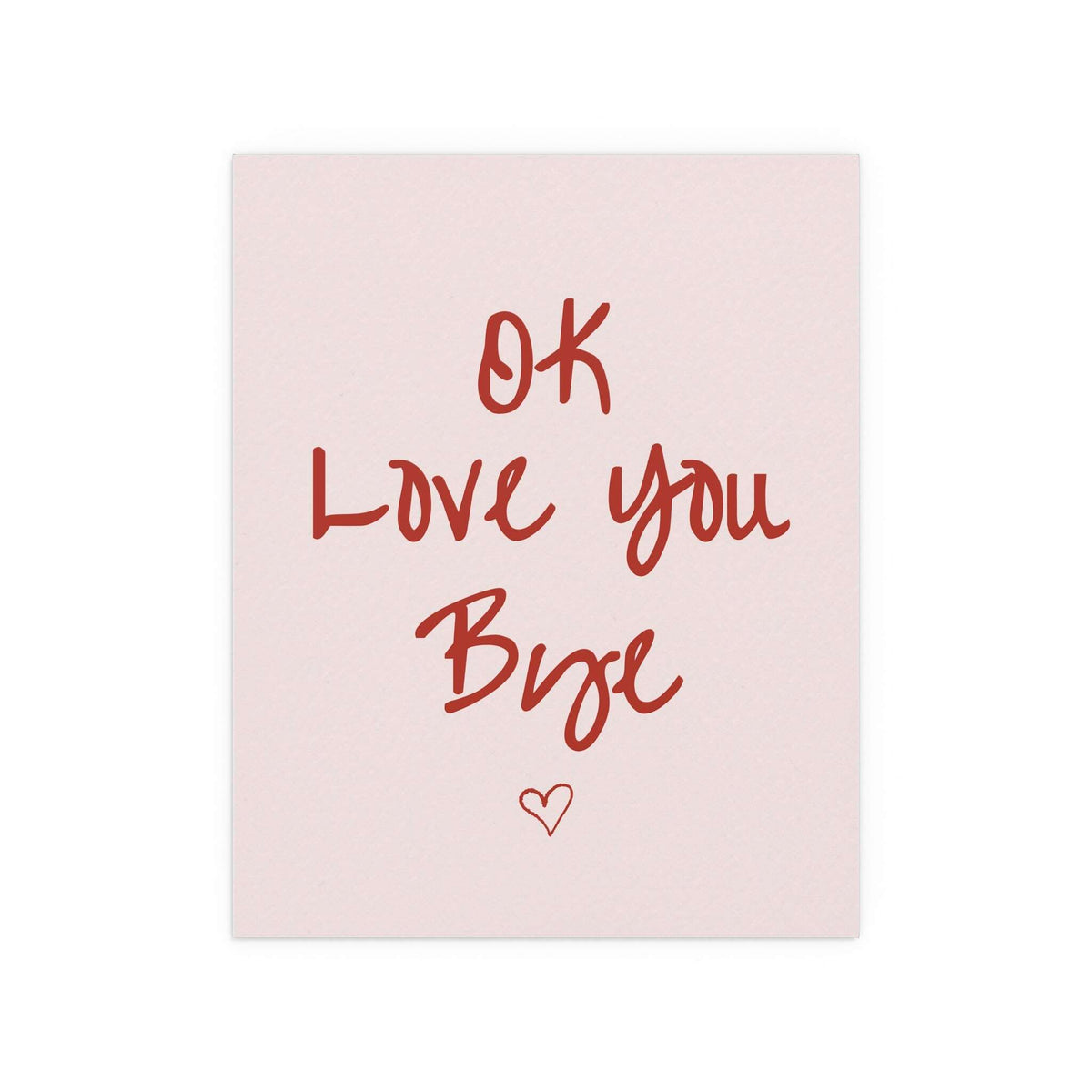 Olivia Dean "Ok Love You Bye" poster by Glow On Prints, featuring vibrant typography and modern design.